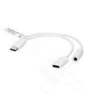 anco Adapter USB-C zu USB-C + 3,5mm Klinke - white 4051805564309 AN-100AC