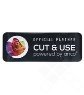CUT & USE powered by anco Aufkleber groß - black 4051805717637