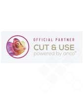 CUT & USE powered by anco Aufkleber klein - white 4051805717651