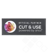 CUT & USE powered by anco Aufkleber klein - black 4051805717668