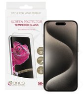 anco Tempered Glass Fullscreen für Apple iPhone 15 Pro Max - black 4051805824700