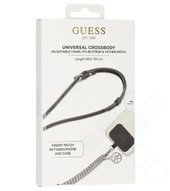 Guess Crossbody Strap PU 4G Chain - silver / black 3666339131951 GUOUC4MG4EK