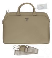 Guess PU Grained Triangle Logo Computer Bag 15/16 - brown 3666339310332 GUCB15PGTSPSW