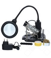 goobay Löthilfe mit LED-Leuchte & Schwanenhals-Krokodilklemme 4040849452413