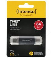 Intenso USB Flash Drive 3.2 64GB Twist Line 4034303031269 3539490