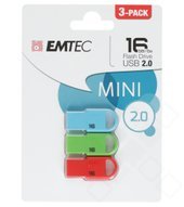 EMTEC USB2.0 USB Stick 3-er Pack 16GB - bunt 3126170150509 ECMMD16GD252P3