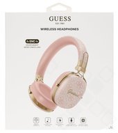 Guess 4G Metal Script Logo ENC Wireless Headphone - pink
