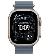 Apple Watch Ultra 3 49 mm 5G Titan Natur Ocean Armband (MEWH4QF/A) - maritimblau