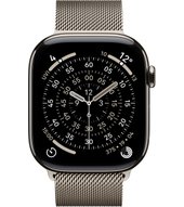 Apple Watch 11 5G 46 mm titan natur milanaise Armband (MFD04ZR/A) M/L - natur