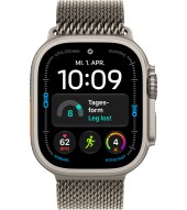 Apple Watch Ultra 4 49 mm 5G Titan Natur Milanaise Loop Small - natur