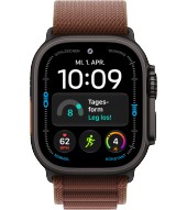 Apple Watch Ultra 4 49 mm 5G Titan Schwarz Burgunder Alpine Loop Med. - schwarz