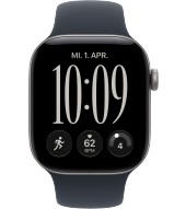 Apple Watch 12 AL 42 mm space grau Sport (MJE74ZR/A) S/M - navy blau