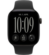 Apple Watch 12 AL 42 mm schwarz Sport (MJEA4ZR/A) S/M - schwarz