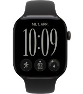 Apple Watch 12 AL 46 mm schwarz Sport (MJEL4ZR/A) M/L - schwarz